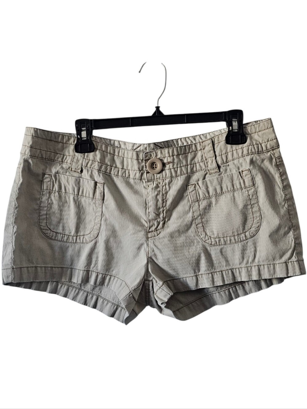 Aeropostale Vintage Y2K Low Rise Cargo Shorts Size 13/14 Khaki Utility Mini